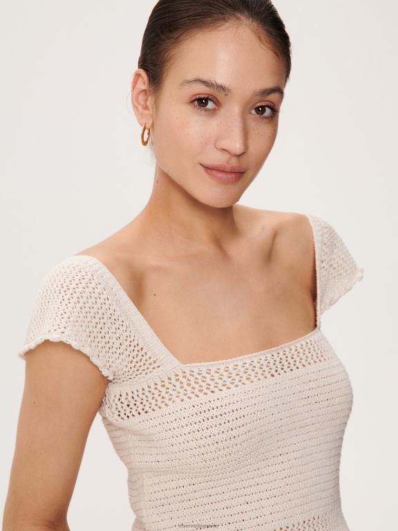 nud Reserved femei îmbrăcăminte crop top din jerseu 648HZ327