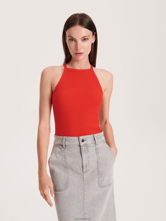 roșu Reserved femei îmbrăcăminte corp din jerseu tricot în coastă 648HZ499