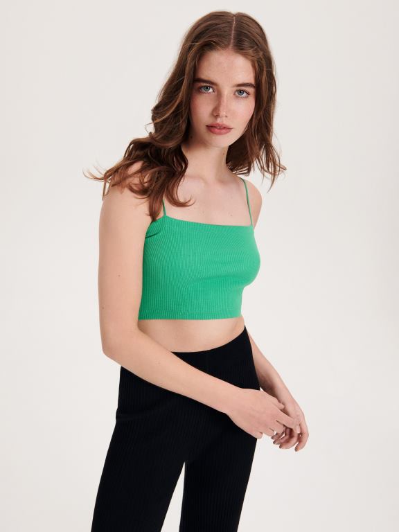 verde Reserved femei îmbrăcăminte crop top cami 648HZ517