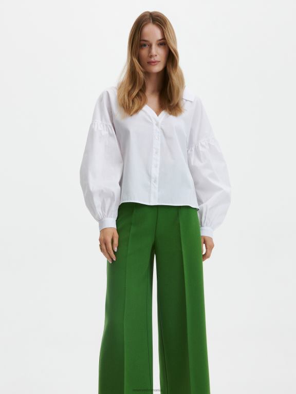 alb Reserved femei îmbrăcăminte cămașă din bumbac 648HZ325