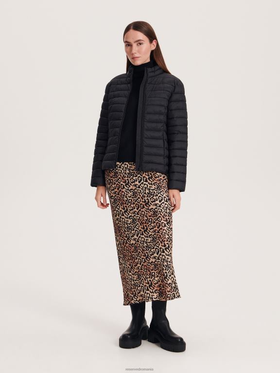 negru Reserved femei îmbrăcăminte jachetă matlasată 648HZ875