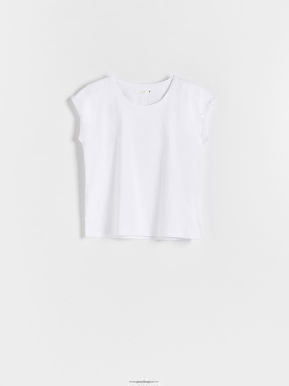 alb Reserved femei îmbrăcăminte tricou kimono 648HZ427