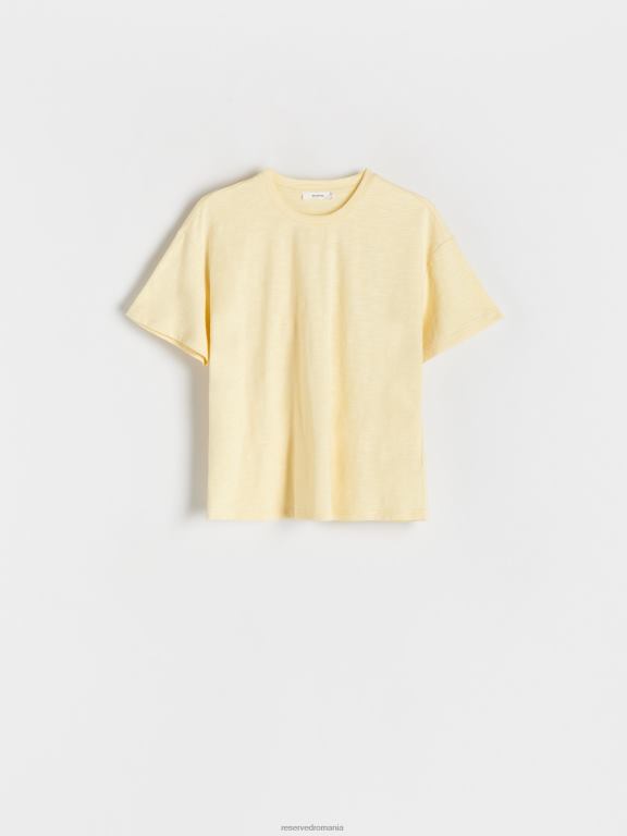lumină galbenă Reserved femei îmbrăcăminte tricou boxy 648HZ390