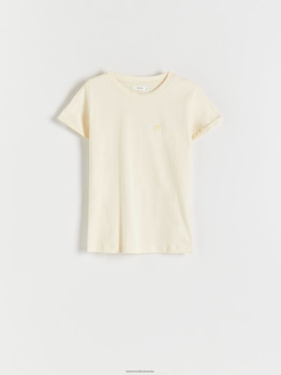 lumină galbenă Reserved femei îmbrăcăminte tricou slim fit 648HZ464