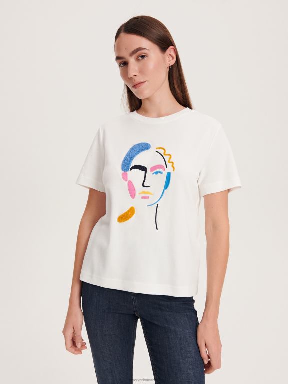 multicolor Reserved femei îmbrăcăminte tricou din bumbac 648HZ375