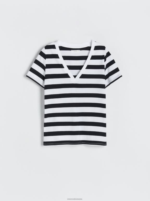 multicolor Reserved femei îmbrăcăminte tricou nou regular fit 648HZ443