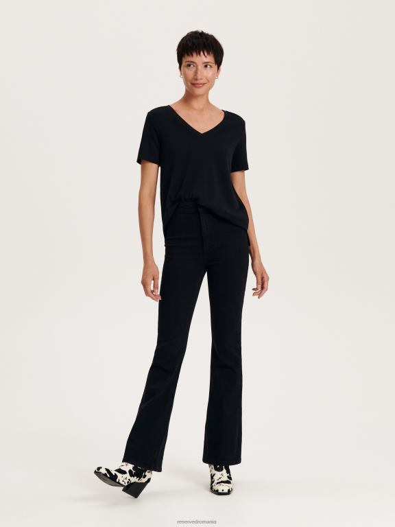negru Reserved femei îmbrăcăminte tricou 648HZ387