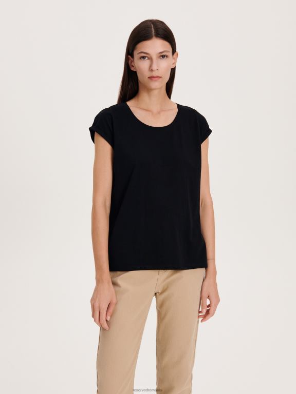 negru Reserved femei îmbrăcăminte tricou kimono 648HZ391