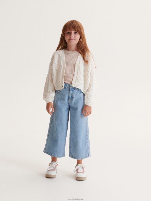 albastru Reserved fetelor îmbrăcăminte pantaloni clasici din denim moale 648HZ1854