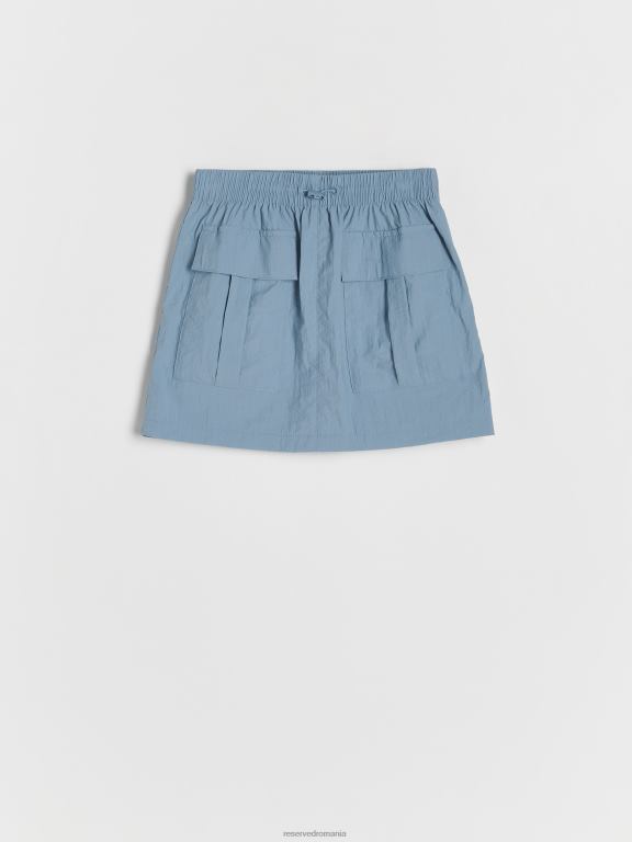 albastru deschis Reserved fetelor îmbrăcăminte fusta cu buzunare 648HZ1996