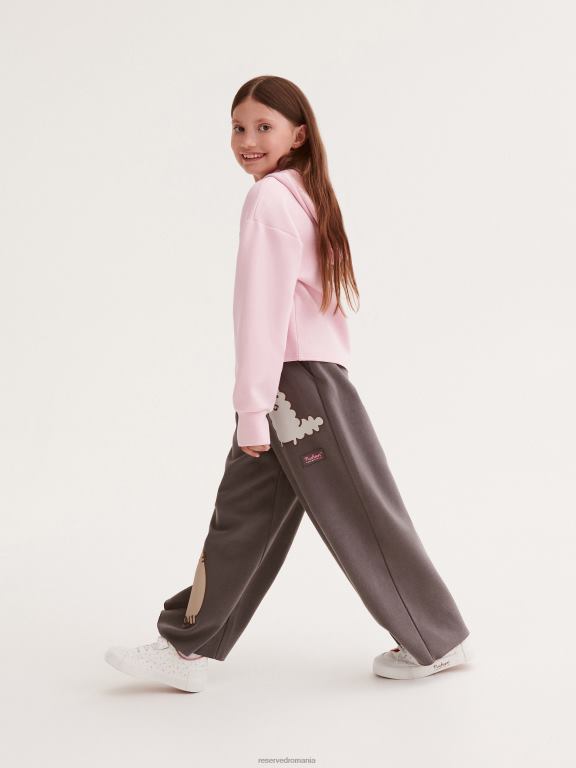 gri inchis Reserved fetelor îmbrăcăminte pantaloni de trening pusheen 648HZ1718