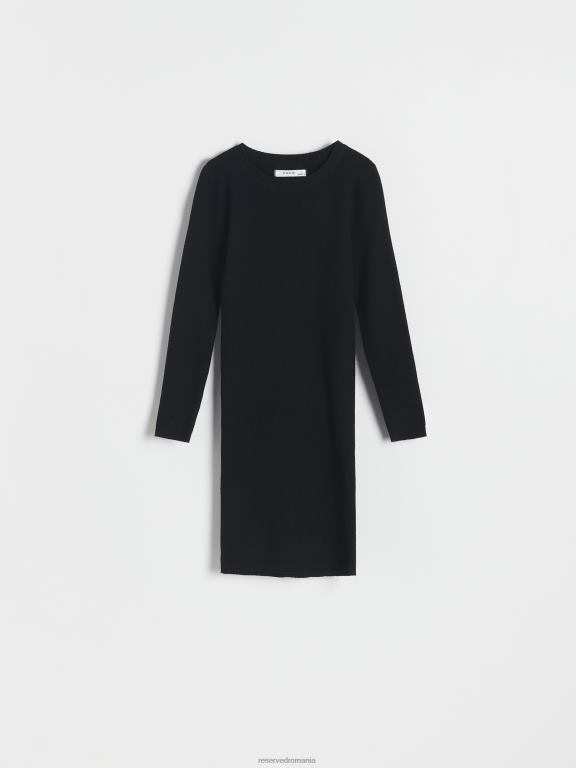 negru Reserved fetelor îmbrăcăminte rochie din jerse din amestec de viscoza 648HZ1710