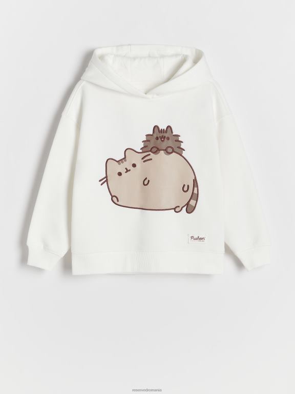cremă Reserved fetelor îmbrăcăminte hanorac pusheen 648HZ1827