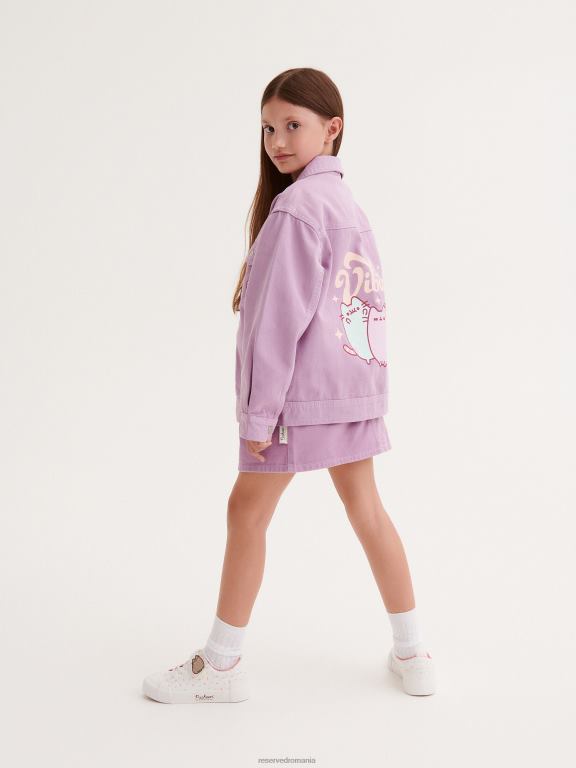 lavandă Reserved fetelor îmbrăcăminte jachetă din denim pusheen 648HZ1828