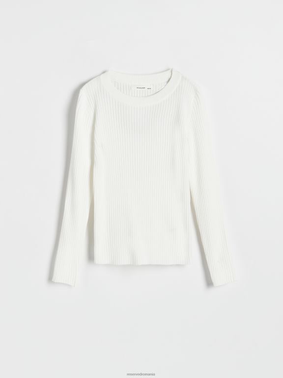 cremă Reserved fetelor îmbrăcăminte pulover cu dungi 648HZ1701
