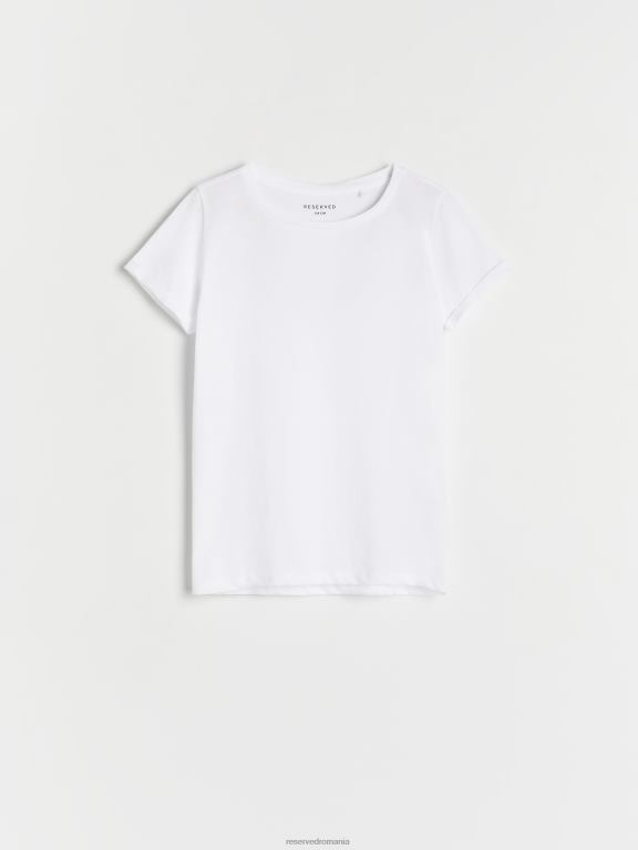 alb Reserved fetelor îmbrăcăminte tricou din bumbac 648HZ1711