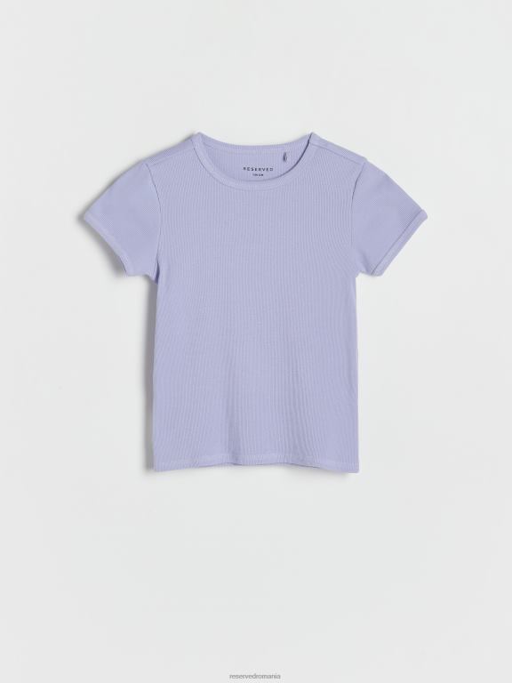 albastru deschis Reserved fetelor îmbrăcăminte tricou bogat din bumbac tricot în coastă 648HZ1915