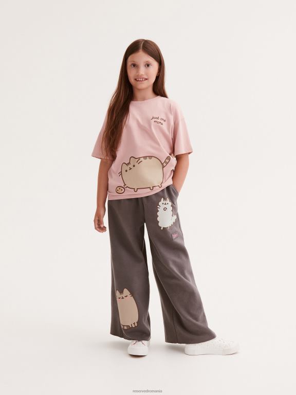 trandafir prăfuit Reserved fetelor îmbrăcăminte tricou pusheen 648HZ1791