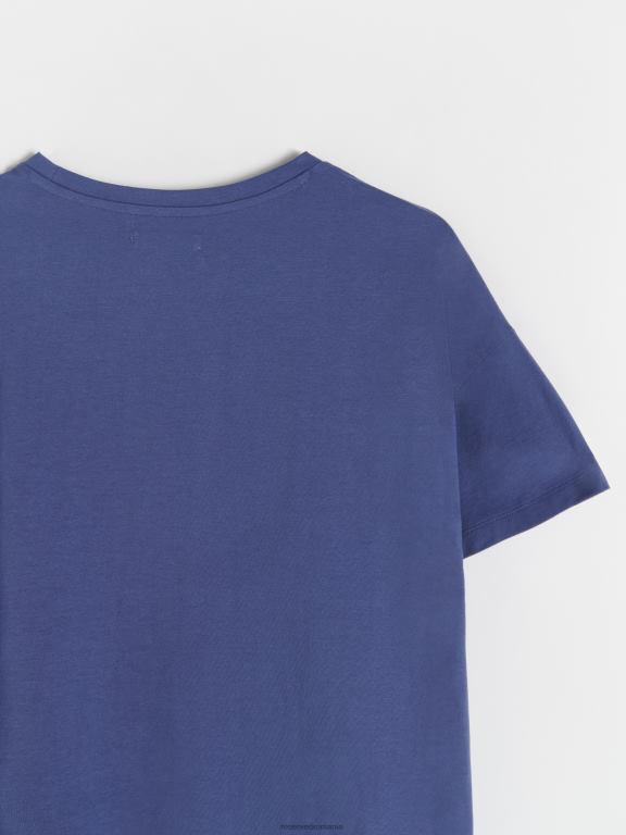 indigo Reserved femei îmbrăcăminte tricou boxy 648HZ473