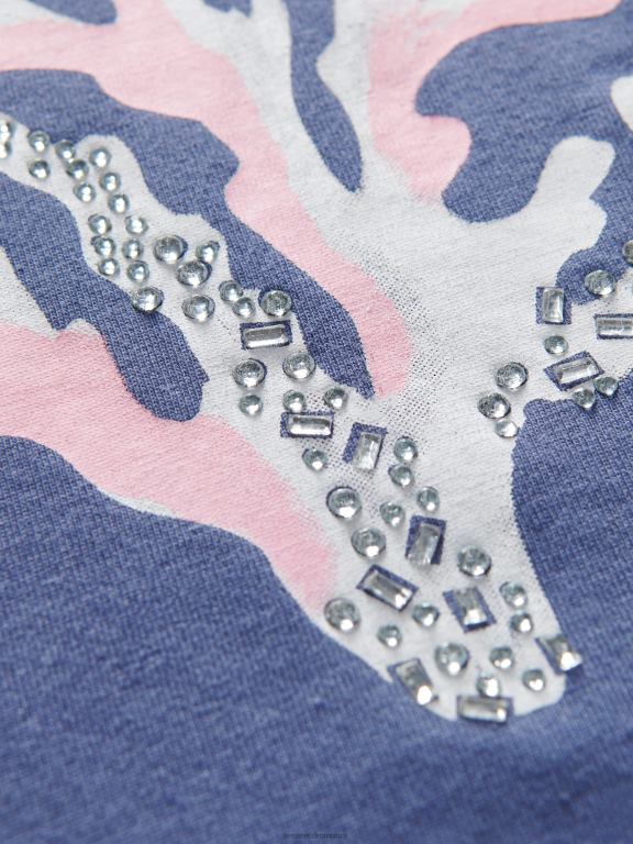 indigo Reserved femei îmbrăcăminte tricou boxy 648HZ473