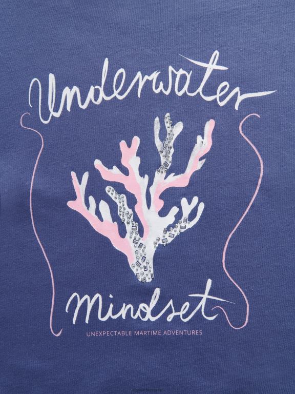 indigo Reserved femei îmbrăcăminte tricou boxy 648HZ473