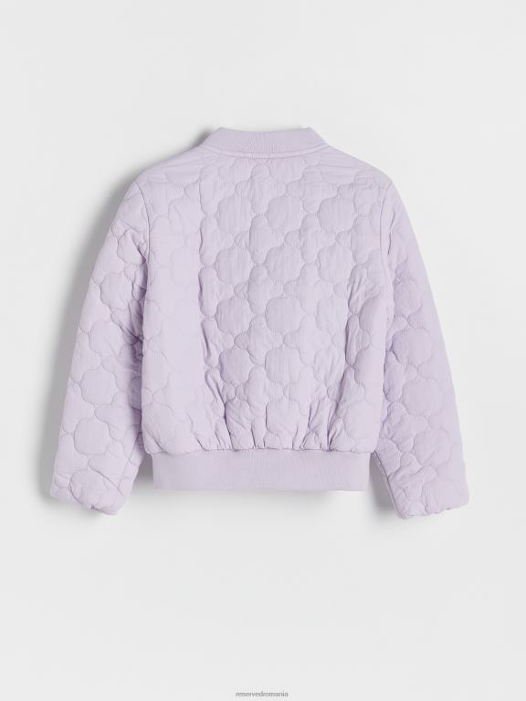 lavandă Reserved fetelor îmbrăcăminte jachetă cu matlasare decorativă 648HZ1705