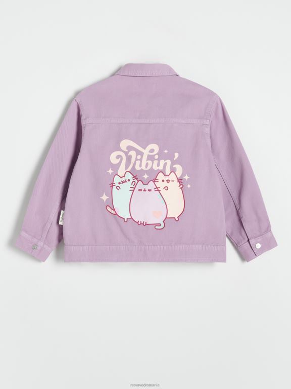 lavandă Reserved fetelor îmbrăcăminte jachetă din denim pusheen 648HZ1828
