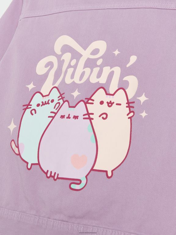 lavandă Reserved fetelor îmbrăcăminte jachetă din denim pusheen 648HZ1828