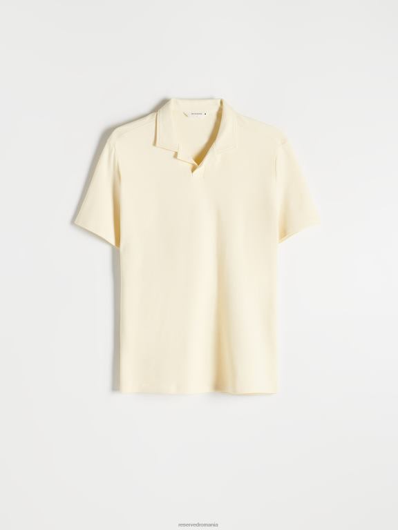 lumină galbenă Reserved bărbați îmbrăcăminte tricou polo cu talie regulată 648HZ1337