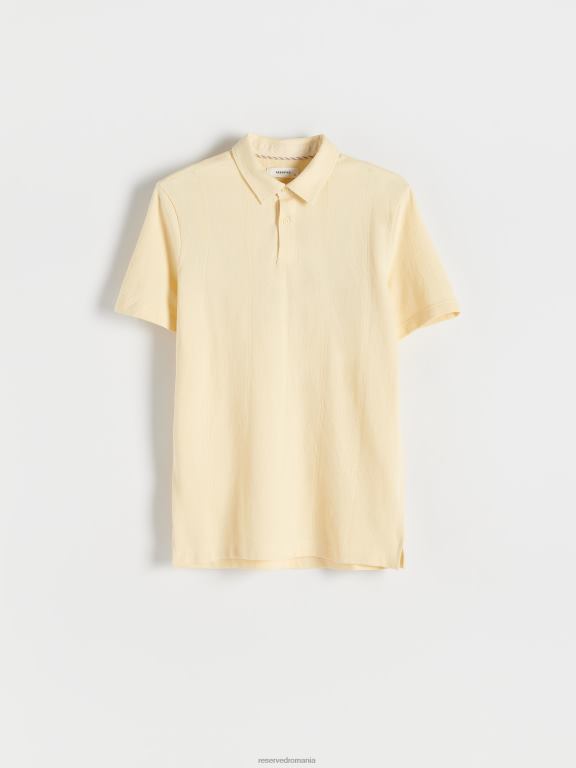 lumină galbenă Reserved bărbați îmbrăcăminte tricou polo cu talie regulată 648HZ1341
