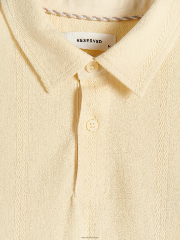lumină galbenă Reserved bărbați îmbrăcăminte tricou polo cu talie regulată 648HZ1341