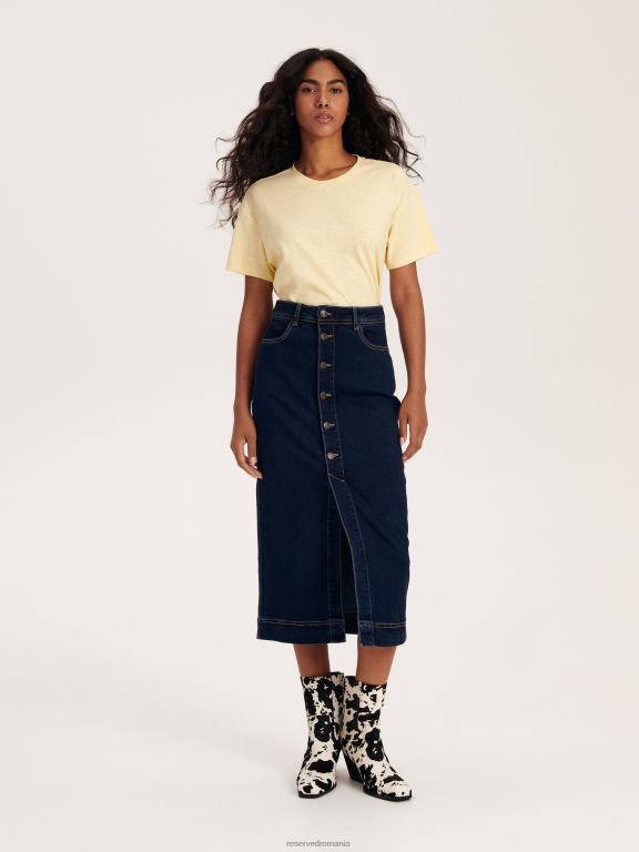 lumină galbenă Reserved femei îmbrăcăminte tricou boxy 648HZ390