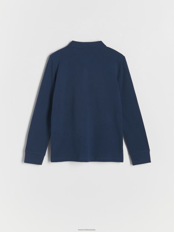 marina Reserved băieți îmbrăcăminte tricou polo din bumbac cu maneca lunga 648HZ2068