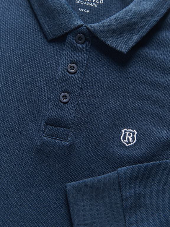 marina Reserved băieți îmbrăcăminte tricou polo din bumbac cu maneca lunga 648HZ2068