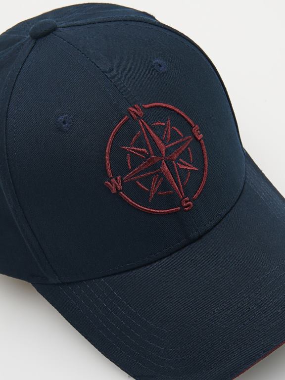 marina Reserved bărbați accesorii șapcă cu broderie 648HZ1673