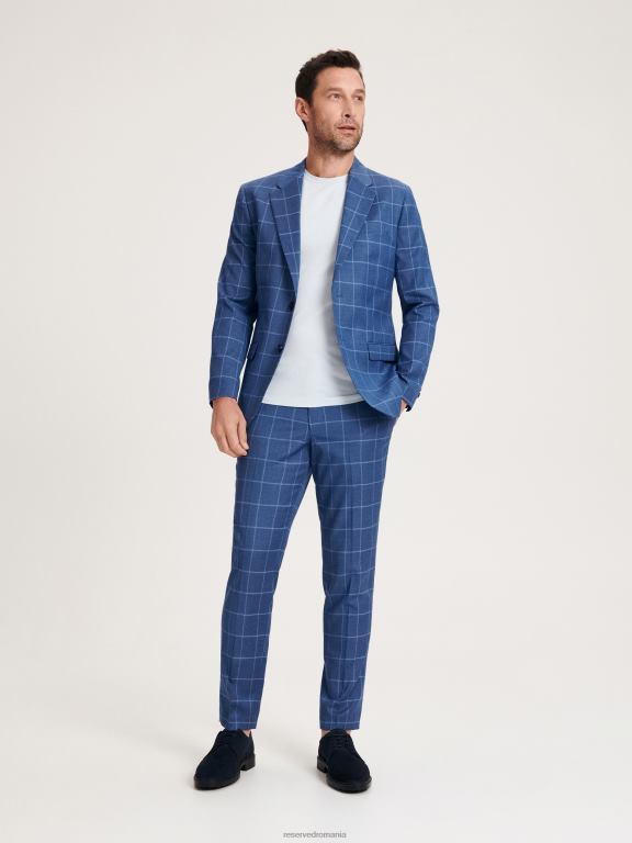 marina Reserved bărbați îmbrăcăminte blazer cu carouri slim fit 648HZ1618