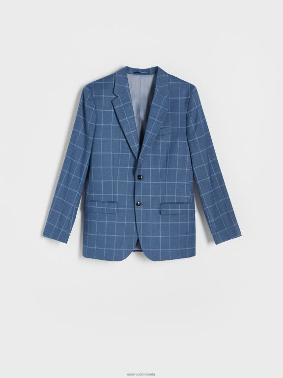 marina Reserved bărbați îmbrăcăminte blazer cu carouri slim fit 648HZ1618