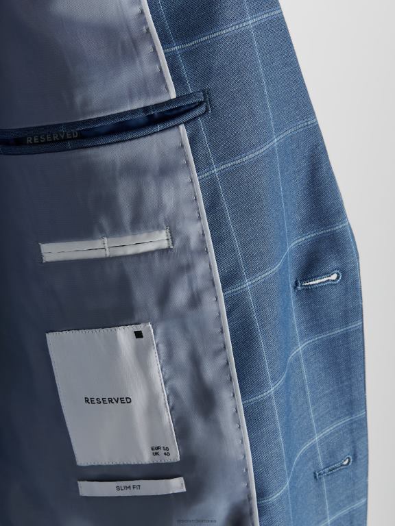 marina Reserved bărbați îmbrăcăminte blazer cu carouri slim fit 648HZ1618