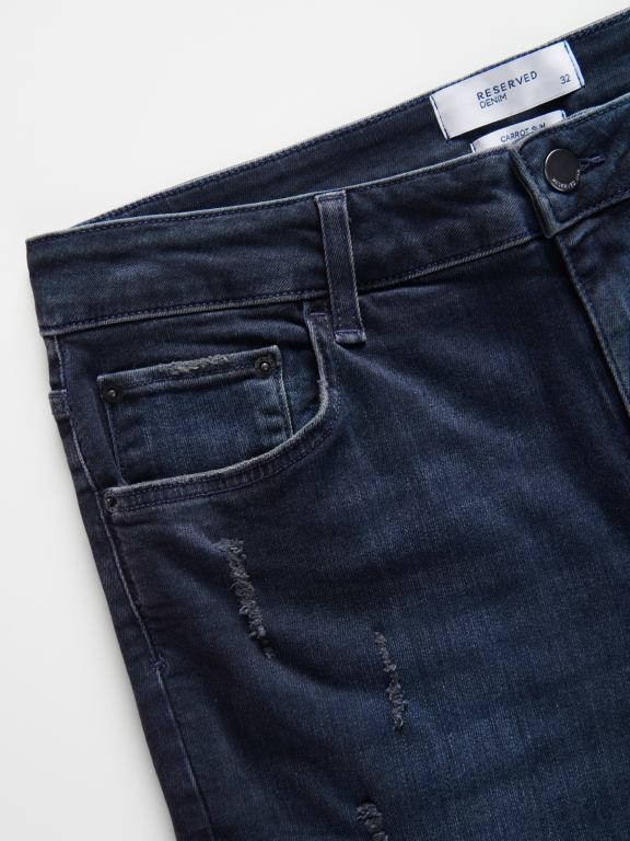marina Reserved bărbați îmbrăcăminte blugi morcovi cu picioare rupte 648HZ1580