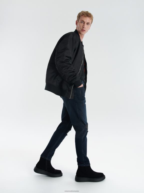 marina Reserved bărbați îmbrăcăminte blugi morcovi cu picioare rupte 648HZ1580