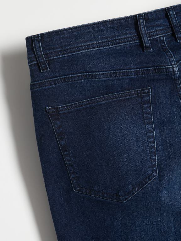 marina Reserved bărbați îmbrăcăminte blugi subțiri cu efect de spălare 648HZ1538