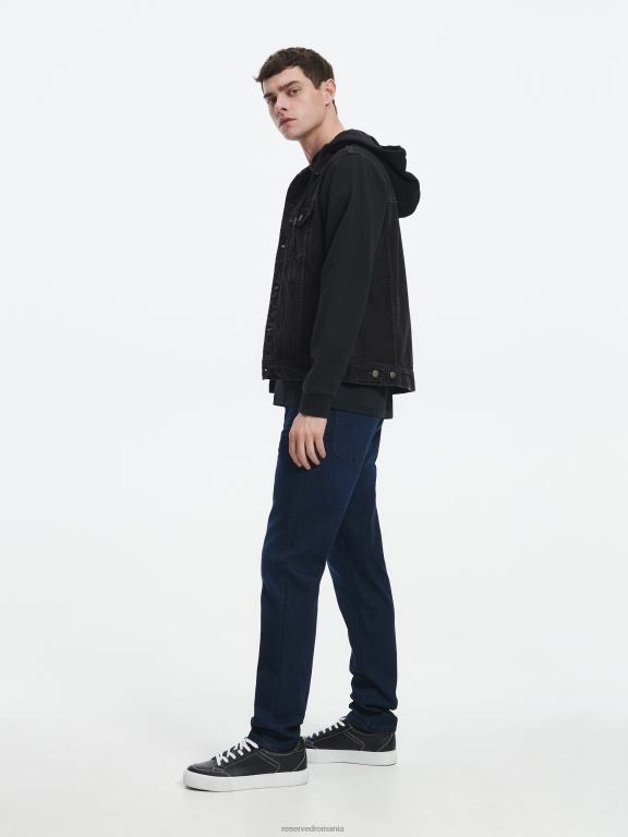 marina Reserved bărbați îmbrăcăminte blugi subțiri cu efect de spălare 648HZ1553