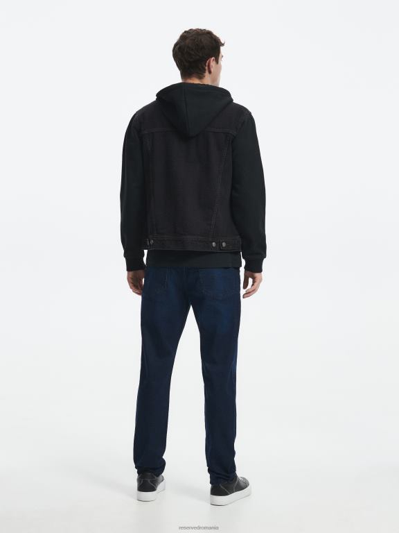 marina Reserved bărbați îmbrăcăminte blugi subțiri cu efect de spălare 648HZ1553