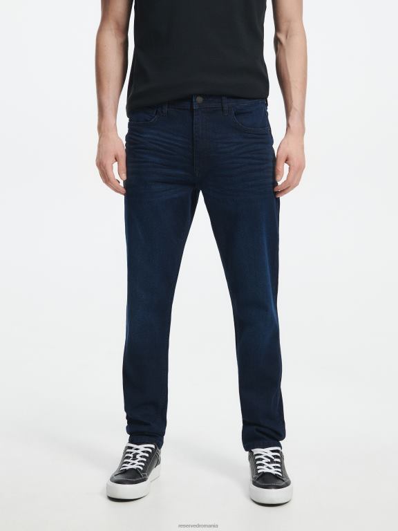 marina Reserved bărbați îmbrăcăminte blugi subțiri cu efect de spălare 648HZ1554