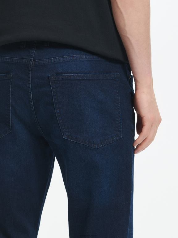 marina Reserved bărbați îmbrăcăminte blugi subțiri cu efect de spălare 648HZ1554