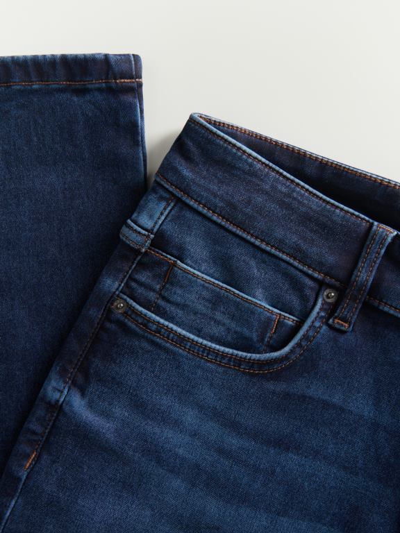 marina Reserved bărbați îmbrăcăminte blugi subțiri cu efect de spălare 648HZ1555