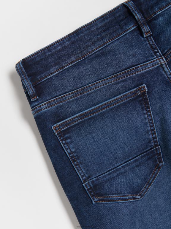 marina Reserved bărbați îmbrăcăminte blugi subțiri cu efect de spălare 648HZ1555