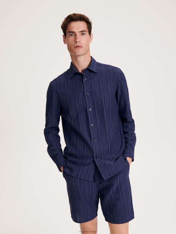 marina Reserved bărbați îmbrăcăminte cămașă cu dungi regular fit 648HZ1367