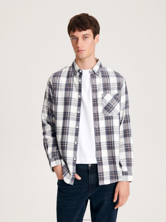 marina Reserved bărbați îmbrăcăminte cămașă cu formă normală în carouri 648HZ1359