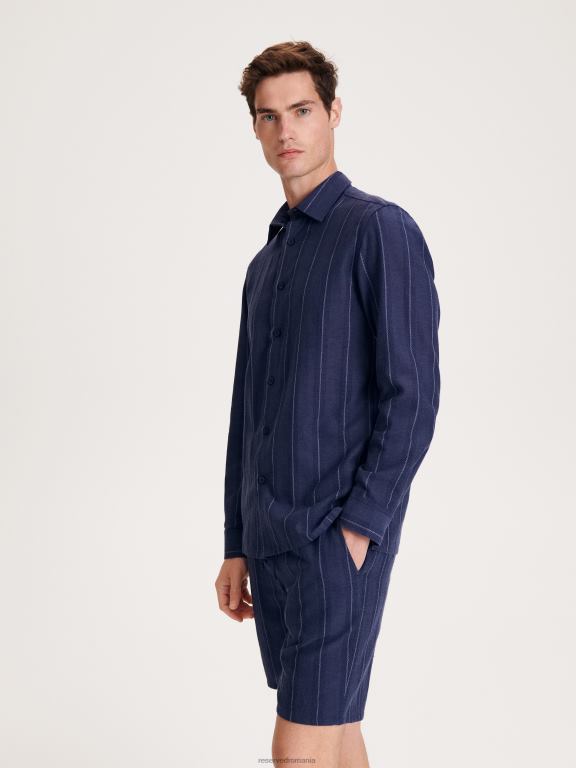 marina Reserved bărbați îmbrăcăminte pantaloni scurți de jogger din bumbac 648HZ1413